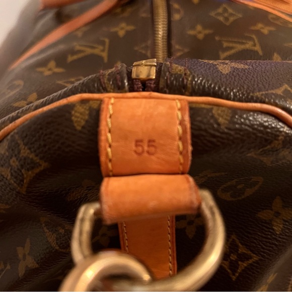 Authentic Louis Vuitton Monogram Keepall 55 Tote Includes Luggage Tag Lock & Key - Picture 5 of 14
